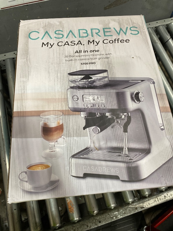 Photo 1 of ***Parts Only*** CASABREWS 5700Pro Espresso Machine with Grinder, Professional Coffee Maker with Milk Frother Steam Wand, Barista-Quality Cappuccino Latte Machine with LCD Display, Great for Coffee Enthusiasts