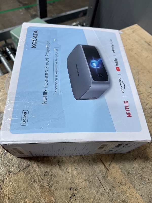 Photo 1 of [Short Throw/1200ANSI/Built in Apps] Projector 4K with WiFi and Bluetooth, TOF Auto Focus Keystone Smart Projector for Dolby Audio Home Theater Movie, Kogata Outdoor Projector Portable Ceiling