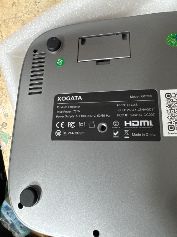 Photo 1 of [Short Throw/1200ANSI/Built in Apps] Projector 4K with WiFi and Bluetooth, TOF Auto Focus Keystone Smart Projector for Dolby Audio Home Theater Movie, Kogata Outdoor Projector Portable Ceiling