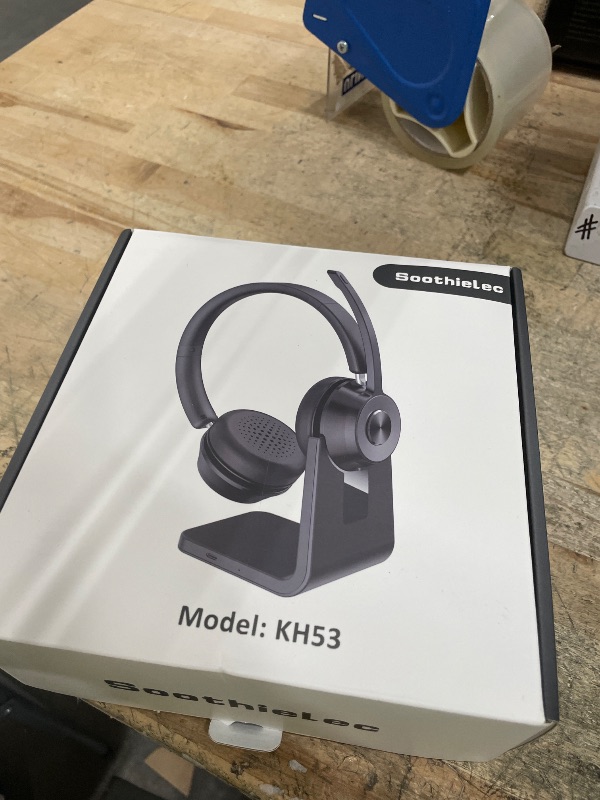 Photo 1 of (Upgraded Version) Wireless Headset, Bluetooth Headset with Noise Cancelling Microphone, Best Headphones with Mic Mute & USB Dongle for PC/Computer/Laptop/Cell Phones/Remote Work/Call Center