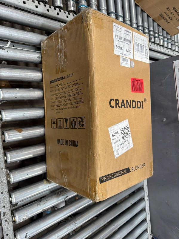 Photo 1 of ***FOR PARTS ONLY***CRANDDI Professional Smoothie Blender, 2200W Commercial Soundproof Quiet blender with Removable Soundproof Shield for Crushing Ice, MilkShakes, Puree, Self-Cleaning, 50oz 110V K80 (Black)