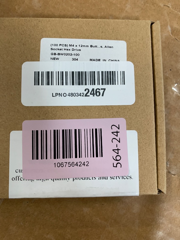 Photo 1 of (100 PCS) M4 x 12mm Button Socket Head Cap Self Tapping Screws, 304 Stainless Steel, Button Socket Head Wood Screws, Allen Socket Hex Drive