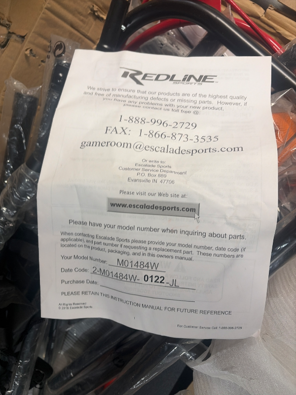 Photo 1 of ***MISSING PARTS***
Redline Alley-Oop Single Basketball Shootout with Quick Connect Easy-to-Assemble Frame and Compact Fold-up Design for Easy Storage 26 pounds