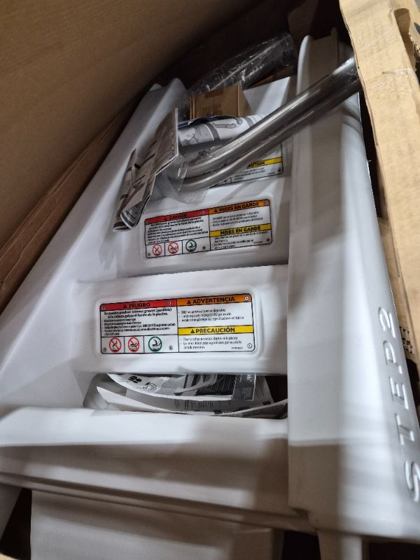 Photo 1 of *************INCOMPLETE ITEM, THIS IS ONLY BOX #2 OUT OF 2 TOTAL (MISSING THE SLIDE)**************
Step2 Vero Pool Slide, Outdoor/Indoor Waterproof Patio Furniture, Non-Slip Steps, Hose Attachment, Made of Durable Plastic, 4 Feet, White