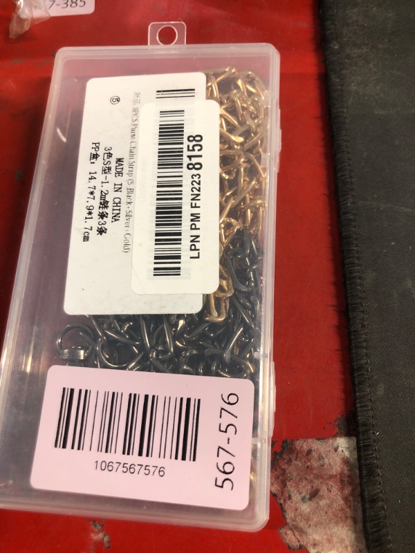 Photo 1 of ***MISSING PARTS***
FZWONVUC 47" Chain Purse Strap,3 PCS Purse Chain Strap Purse Chains for handbags Accessories for Crossbody Bags (S-Black+Silver+Gold)