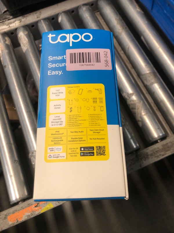Photo 1 of ***FACTORY SEALED*** Tapo MagCam 2K+ Outdoor Wireless Security Camera - Battery Power with Solar Charging, Magnetic Mount, Person/Vehicle Detection, Subscription-Free Local Storage or Optional Cloud, Works with Alexa