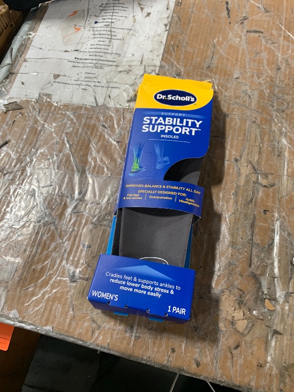 View 2 of ?Dr. Scholl's Stability Support Insoles, Flat Feet & Overpronation Low Arch Support, Improves Balance & Stability, Motion Control, Trim Inserts to Fit Shoes, Women's Size 6-10