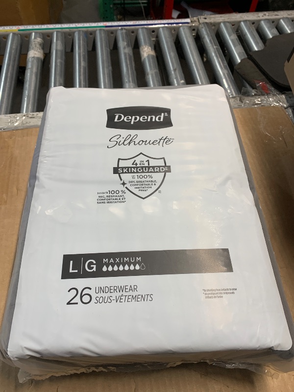 Photo 1 of ***52 CT** SIZE L**Depend Fresh Protection Adult Diapers, Incontinence Underwear for Men, Disposable, Maximum, Large, Grey, 72 Count (2 Packs of 36), Packaging May Vary
