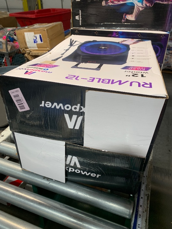 Photo 1 of 
Max Power Rumble 12" Woofer Bluetooth Trolley Speaker with Stand