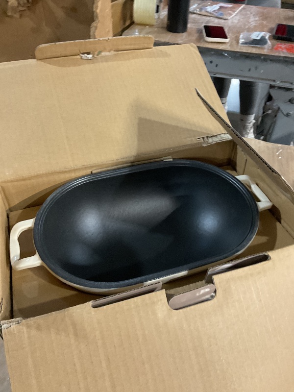 View 2 of ***MISSING PARTS***
FRRLY Enameled Cast Iron Dutch Oven for Sourdough Bread Baking,9 x 5-4/5 Inch Oval Cast Iron Bread Pan with Lid,Dutch Oven for Homemade Sourdough Baking,2.8QT Meatloaf Pan,Oven Safe
