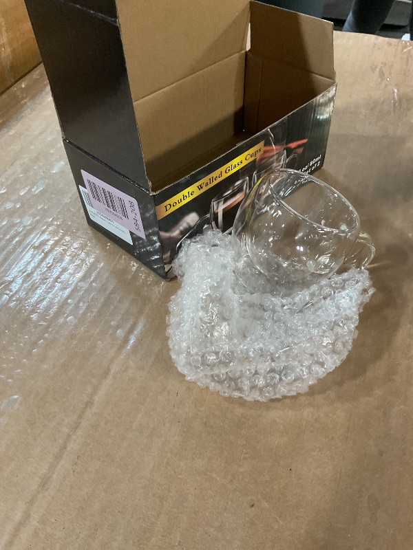 View 2 of **Only 1** PARACITY Espresso Cups Set of 2, Double Walled Espresso Shot Glass with Handle, 2.5 OZ High Borosilicate Expresso Shots Cup, Espresso Accessories