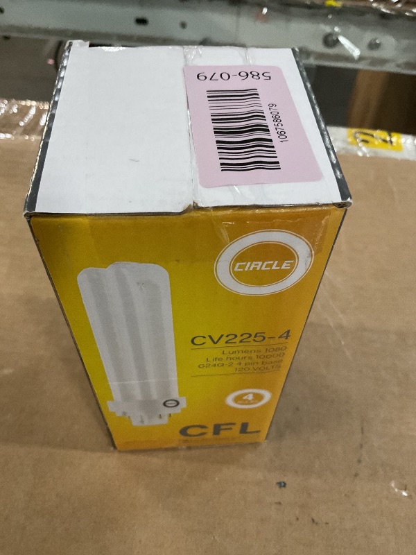 Photo 1 of (4 Pack) PLC-18W 865, 4 Pin G24q-2, 18 Watt Double Tube, Compact Fluorescent Light Bulb, Replaces Sylvania CF18DD/E/865 and Philips - PL-C 18W/865/4P/ALTO