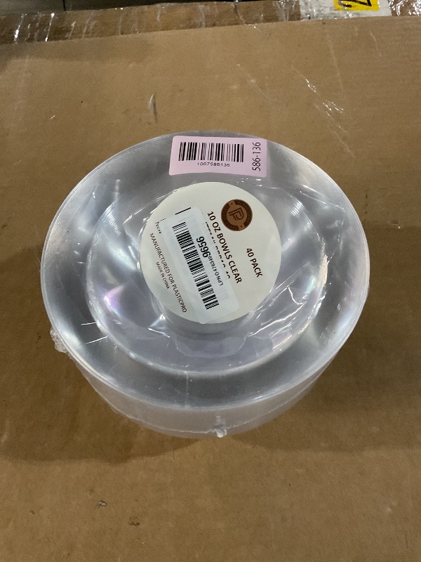 Photo 1 of [10 oz 40 Pack] 10 Ounce Premium Heavy Weight Crystal Clear Classy Disposable hard Plastic Cereal & Soup Bowls