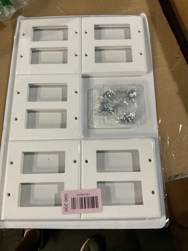 Photo 1 of [10 Pack] BESTTEN Decorator Wall Plate, 2 Gang Standard Size Outlet Cover for GFCI and USB Receptacles, H4.53” x W4.57”, Unbreakable Polycarbonate Material, UL Listed, White