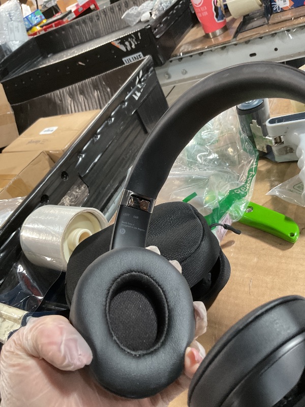 Photo 1 of **ONLY ONE SIDE WORKS**Beats Solo 4 - Wireless On-Ear Bluetooth Headphones, Up to 50-Hour Battery Life, Ultra-Lightweight Comfort, Powerful and Balanced Sound, Apple & Android Compatible - Matte Black