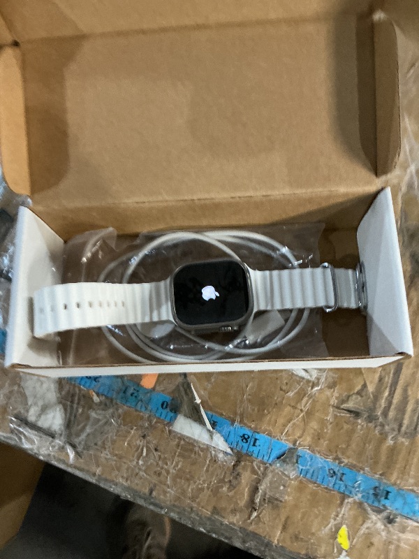 Photo 1 of *Unauthentic* Apple Watch Ultra 2 [GPS + Cellular, 49mm] - Titanium Case With White Ocean Band, One Size (Renewed)
