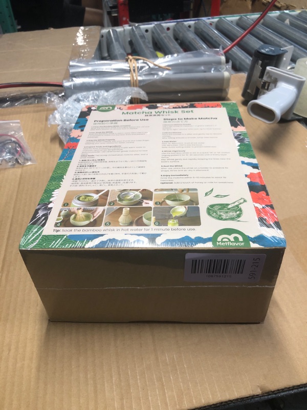 Photo 1 of ***FACTORY SEALED***Matcha Whisk Set, Ceramic Bowl Matcha Kit & Handcrafted Bamboo Chasen, Complete 5 Pcs Matcha Set Whisk and Bowl, Stainless Steel Sifter, Bamboo Scoop & Holder for Matcha Lovers