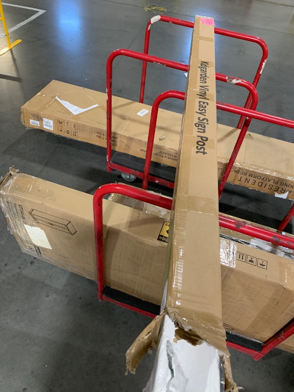 Photo 1 of ***BROKEN BASE,SEE PHOTO***
Kdgarden Vinyl PVC 6-Feet Real Estate Sign Post, Realtor Yard Sign Post for Open House and Home for Sale, 47" Arm Holds Up to 36" Sign, White with Flat Cap(No Sign)