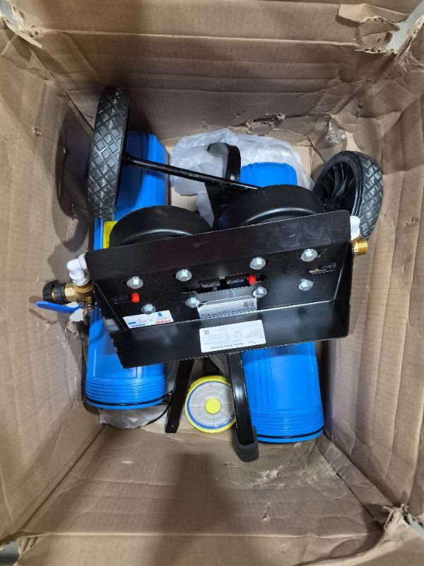 Photo 1 of ***********FOR PARTS ONLY- Cartridges are broken/used heavily************
iSpring Spotless Water System for Car Wash, Deionized Water System with Rolling Cart, Spot Free Solutions for All Vehicles, Motorcycles, RV, Bikes, Boats, Yachts, and Windows, Model