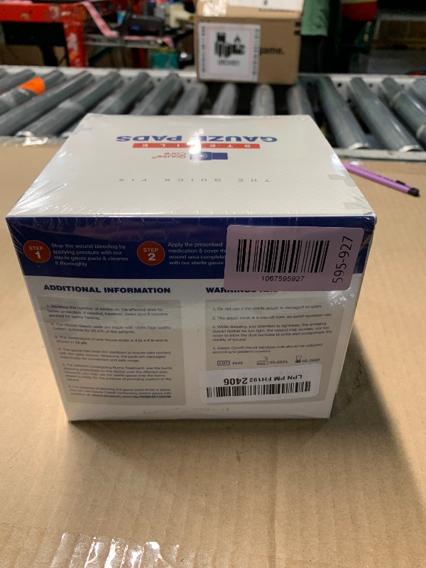 Photo 1 of ***FACTORY SEALED***100pc Large Sterile Gauze Pads 4x4 Sterile for Wounds Bulk - 12ply Woven Gauze Sponges 4x4 Sterile - USP IV Breathable Mesh 4x4 Gauze Pads Sterile for Enhanced Absorption - First Aid Medical