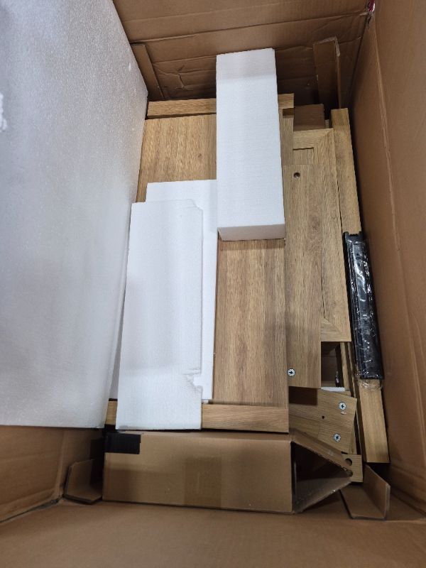 Photo 1 of ***************USED- MISSING PARTS***************
Garvee 24" Bathroom Vanity with Sink, Freestanding Bathroom Sink Cabinet with 2 Soft-Closing Doors & Large Storage Drawer, Wood Vanity Cabinet, Easy Assembly & Cleaning,Natural Wood