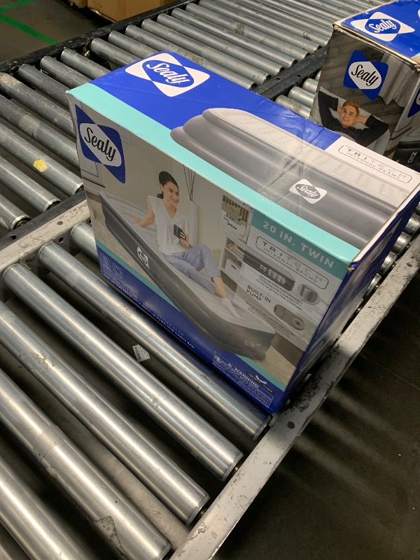 View 2 of ***FACTORY SEALED***Sealy Tritech Twin Sized 20" Air Mattress Bed 2 Person w/Built-in AC Pump & Bag