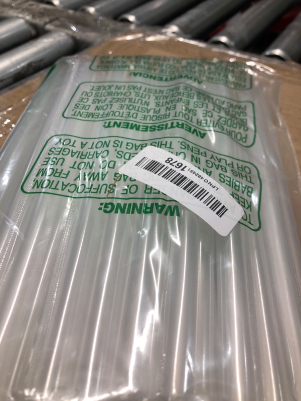 Photo 1 of [Individually Wrapped 50Pcs] Disposable Plastic Smoothie Boba Straws - 9.45" Long 0.43" Wide Clear Jumbo Drinking Straws for Milkshake, Bubble Tea, Lemonade, Milk, Coffee, 50 Pieces