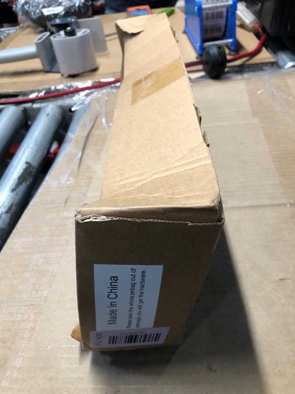 Photo 1 of ***MISSING PARTS***
Zeerobee Curtain Rods for Windows 66 to 120, 1 Inch Industrial Wrap Around Black Curtain Rod, Indoor/Outdoor Room Divider Adjustable Drapery Pole, 66"-120"