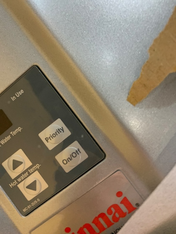 Photo 1 of ***PARTS ONLY***
Rinnai RU199iN Condensing Tankless Hot Water Heater, 11 GPM, Natural Gas, Indoor Installation