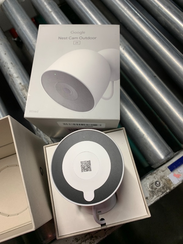 Photo 1 of ***FACTORY SEALED OPENED FOR INSPECTION***Google Nest Cam Outdoor (Wired, 2nd Gen) - Security Camera with 2K Video and Gemini, Night Vision, 2-Way Audio - Works with Google Home - 2025 Model - Snow