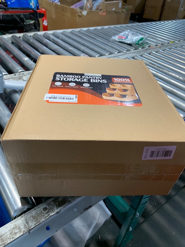 Photo 1 of [Upgraded] 3-tier Stackable Bamboo Pantry Storage Bins, Potato and Onion Storage Baskets with Handles, Removable Divider, Pantry Organizer Holder for Kitchen, Office, Cabinet, Fruit Storage