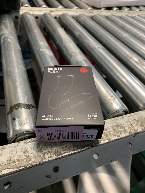 Photo 1 of ***FACTORY SEALED***Beats Flex Wireless Earbuds - Apple W1 Headphone Chip, Magnetic Earphones, Class 1 Bluetooth, 12 Hours of Listening Time, Built-in Microphone - Black