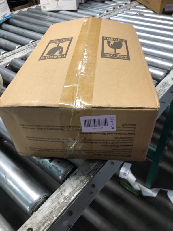 Photo 1 of ***PARTIAL SET***
**Missing Second Smallest**
 8-Piece Deep Glass Baking Dish Set with Plastic lids,Rectangular Glass Bakeware Set with Lids, Baking Pans for Lasagna, Leftovers, Cooking, Kitchen, Freezer-to-Oven and Dishwasher, Gray