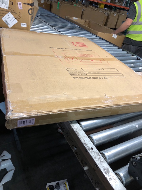 Photo 1 of ***FACTORY SEALED*** JENBELY 40x30 Inch Gold Bathroom Mirror, Brushed Gold Metal Framed Rectangular Mirror with Rounded Corner, Bathroom Vanity Mirror for Bedroom or Living Room, Horizontal/Vertical