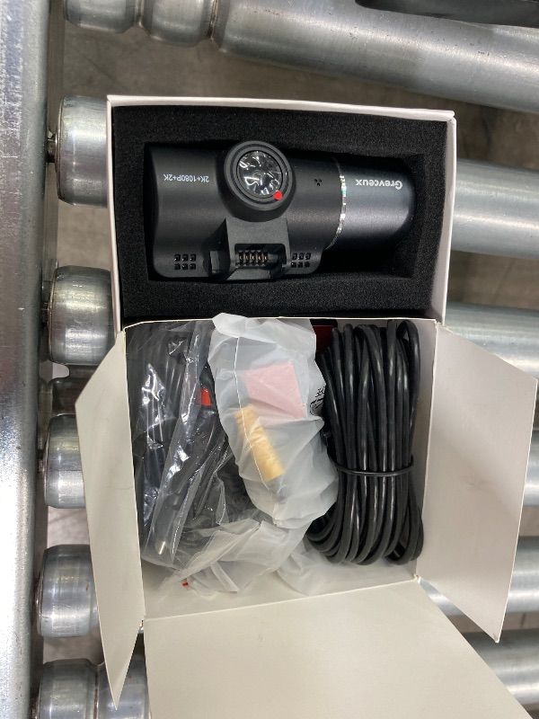 Photo 1 of **MISSING PARTS**AIPLUGER Dash Cam 2K 3 Chanel Front and Rear Inside, Free TF Card, Built-in GPS, 2K+1080P+1080P Three Way Triple Car Camera Loop Recording, Dash Camera for Cars, Night Vision, Parking Mode, Black