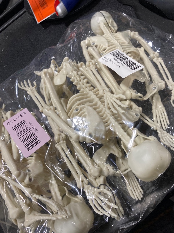 Photo 1 of ?5PCS 16 Inch Height? Halloween Decorations Outdoor Indoor Halloween Skeleton Spooky Posable Skeletons Toy Small Skeletons Hanging Decor Movable Joints Decor Graveyard Haunted Party Accessories