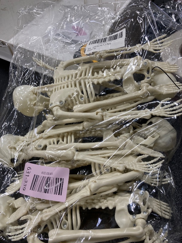 Photo 1 of ?5PCS 16 Inch Height? Halloween Decorations Outdoor Indoor Halloween Skeleton Spooky Posable Skeletons Toy Small Skeletons Hanging Decor Movable Joints Decor Graveyard Haunted Party Accessories