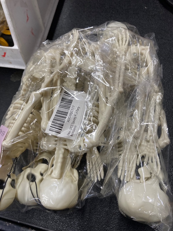 Photo 1 of ?5PCS 16 Inch Height? Halloween Decorations Outdoor Indoor Halloween Skeleton Spooky Posable Skeletons Toy Small Skeletons Hanging Decor Movable Joints Decor Graveyard Haunted Party Accessories