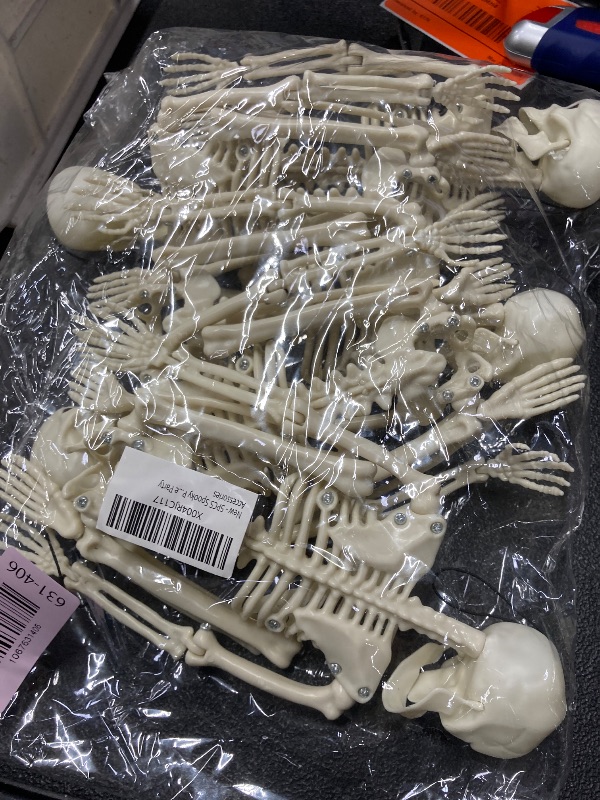 Photo 1 of ?5PCS 16 Inch Height? Halloween Decorations Outdoor Indoor Halloween Skeleton Spooky Posable Skeletons Toy Small Skeletons Hanging Decor Movable Joints Decor Graveyard Haunted Party Accessories