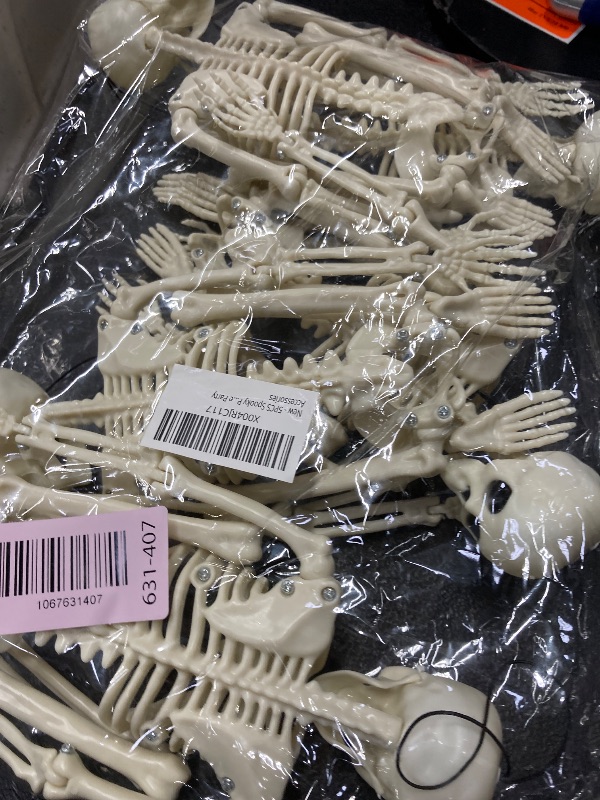 Photo 1 of ?5PCS 16 Inch Height? Halloween Decorations Outdoor Indoor Halloween Skeleton Spooky Posable Skeletons Toy Small Skeletons Hanging Decor Movable Joints Decor Graveyard Haunted Party Accessories