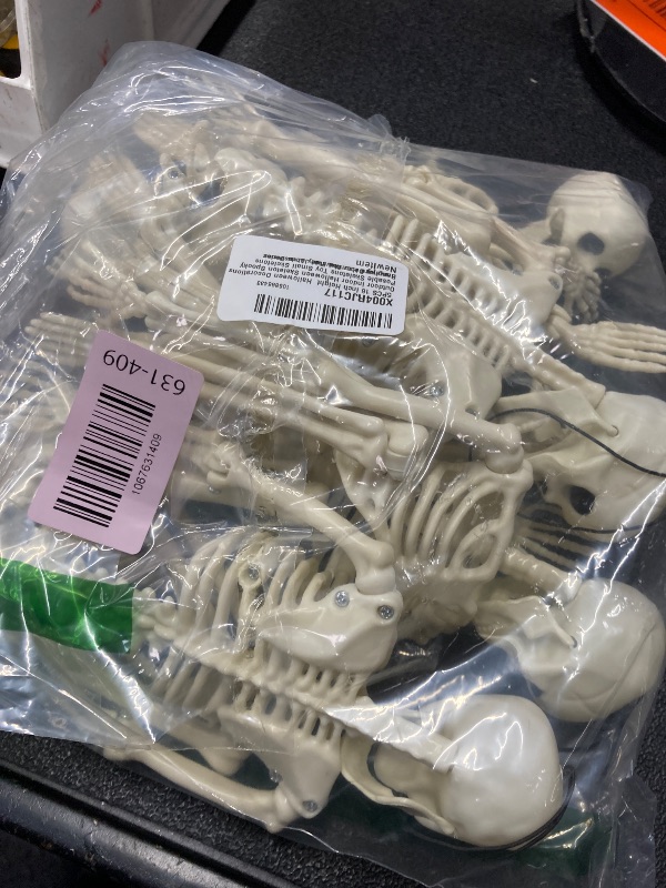 Photo 1 of ?5PCS 16 Inch Height? Halloween Decorations Outdoor Indoor Halloween Skeleton Spooky Posable Skeletons Toy Small Skeletons Hanging Decor Movable Joints Decor Graveyard Haunted Party Accessories
