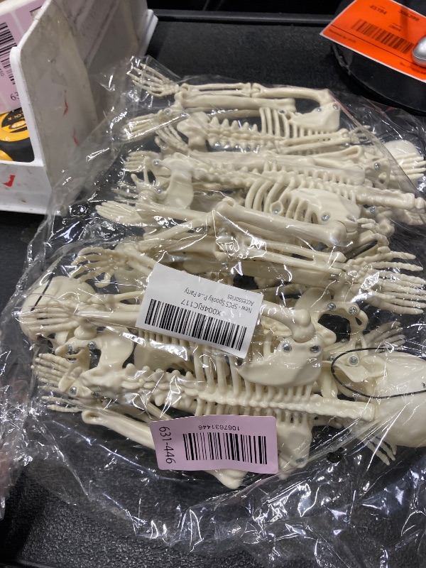 Photo 1 of ?5PCS 16 Inch Height? Halloween Decorations Outdoor Indoor Halloween Skeleton Spooky Posable Skeletons Toy Small Skeletons Hanging Decor Movable Joints Decor Graveyard Haunted Party Accessories