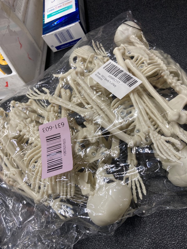 Photo 1 of ?5PCS 16 Inch Height? Halloween Decorations Outdoor Indoor Halloween Skeleton Spooky Posable Skeletons Toy Small Skeletons Hanging Decor Movable Joints Decor Graveyard Haunted Party Accessories