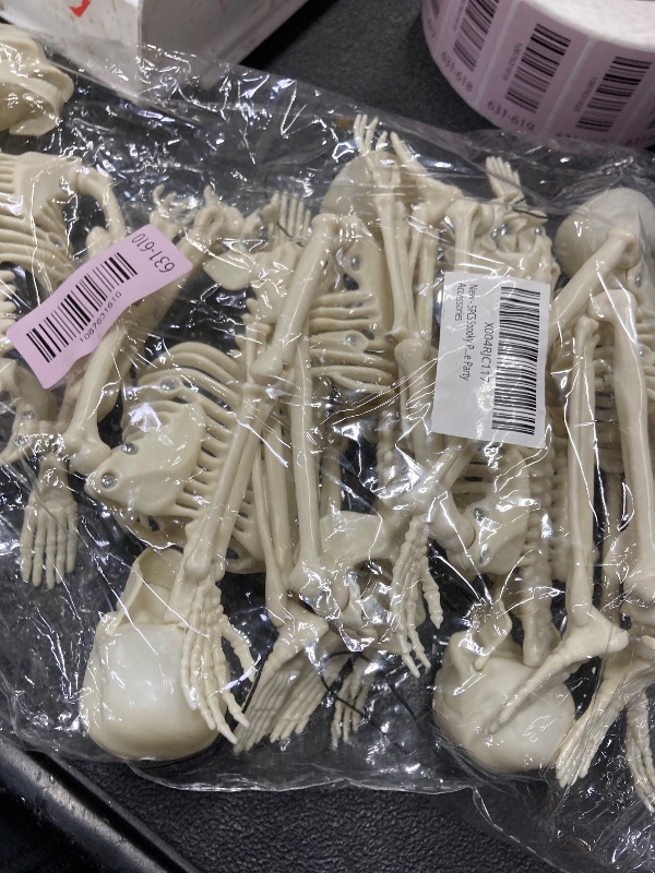 Photo 1 of ?5PCS 16 Inch Height? Halloween Decorations Outdoor Indoor Halloween Skeleton Spooky Posable Skeletons Toy Small Skeletons Hanging Decor Movable Joints Decor Graveyard Haunted Party Accessories