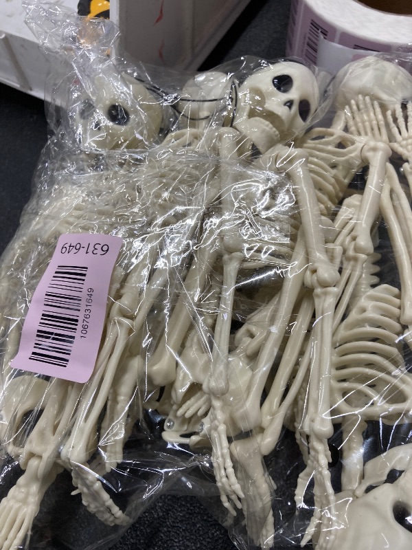 Photo 1 of ?5PCS 16 Inch Height? Halloween Decorations Outdoor Indoor Halloween Skeleton Spooky Posable Skeletons Toy Small Skeletons Hanging Decor Movable Joints Decor Graveyard Haunted Party Accessories