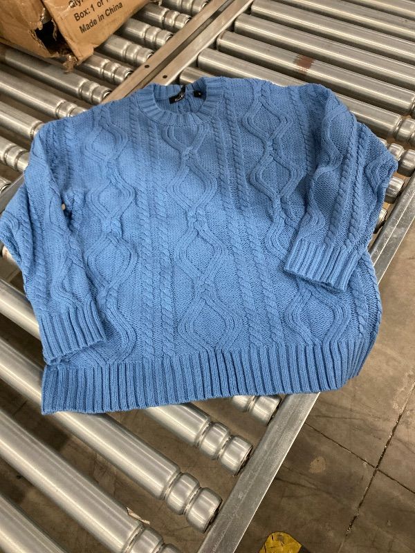 Photo 1 of ***DAMAGE BRAND & SIZE TAG STITCHES LOOSE-SELLING AS IS*** Trendy Queen Women's 2026 Long Sleeve Cable Knit Pullover Winter Sweater Fashion Clothes, Size Small