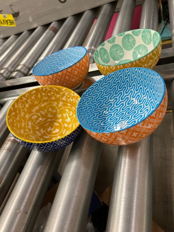 Photo 1 of ***MISSING 2 BOWLS -SELLING AS SET OF 4 ONLY***Selamica Ceramic 12 OZ Dessert Bowls Set, Ice Cream Bowls, 4.7 Inch Small Bowls for Ice Cream, Snack, Side Dishes, Microwave Dishwasher Safe, Set of 4