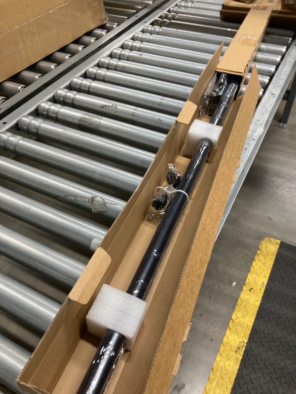 Photo 1 of 1 Inch Blackout Curtain Rods for Windows Patio, Adjustable Room Divider Curtain Rod Wall Mount & Ceiling Mount for Indoor & Outdoor, Black, 72" to 144"