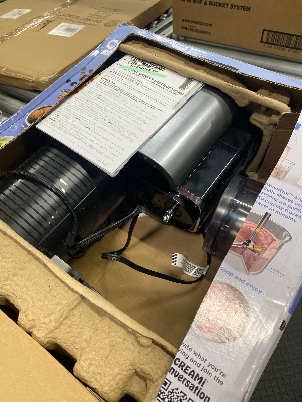 Photo 1 of ***USED -NON-FUNCTIONAL -SELLING AS PARTS ONLY*** Ninja NC301 CREAMi Ice Cream Maker, for Gelato, Mix-ins, Milkshakes, Sorbet, Smoothie Bowls & More, 7 One-Touch Programs, with (2) Pint Containers & Lids, Compact Size, Perfect for Kids, Silver