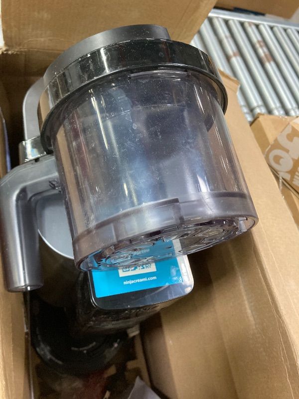 Photo 1 of ***USED -NON-FUNCTIONAL -SELLING AS PARTS ONLY*** Ninja NC301 CREAMi Ice Cream Maker, for Gelato, Mix-ins, Milkshakes, Sorbet, Smoothie Bowls & More, 7 One-Touch Programs, with (2) Pint Containers & Lids, Compact Size, Perfect for Kids, Silver